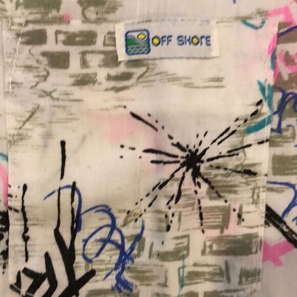 Rare 1980’s Vintage graffiti “Punk Band” Short-Sleeved Button Down - Picture 5 of 7